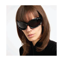 Anteojos de Sol Gafas Y2K Curvo Acrilico Barracuda 277