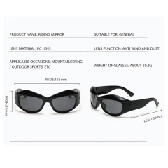 Imagen de Anteojos de Sol Gafas Y2K Irregular Wrap N°278
