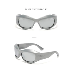 Anteojos de Sol Gafas Y2K Irregular Wrap N°278