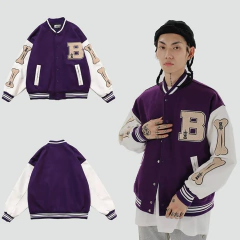 CAMPERA VARSITY JACKET UNIVERSITARIA B BONES VIOLETA en internet