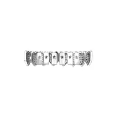 Parrilla Para Dientes Grillz Strass Oro Blanco Corazones Trap