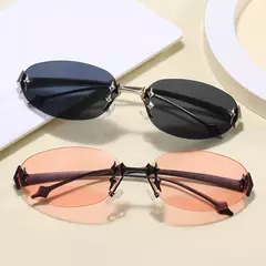 Lentes de Sol Futuristas Y2k Punk sin Montura Vintage Estrella Retro - online store