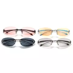 Lentes de Sol Futuristas Y2k Punk sin Montura Vintage Estrella Retro on internet
