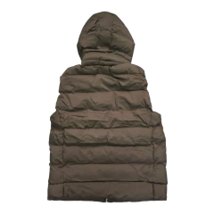 Chaleco Puffer Capucha Inflable Marrón - comprar online