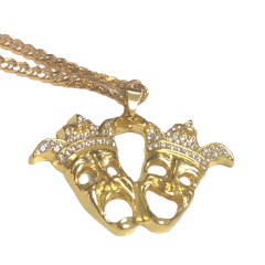 Cadena C/ Dije C/ Strass Mascaras Teatro