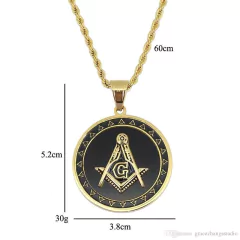 Cadena con Dije Iced Chain Master Mason Acero Inoxidable - comprar online