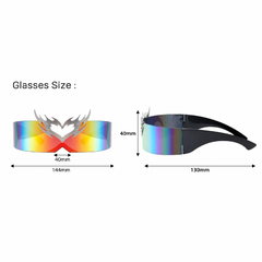 Anteojos de Sol Visor Corazon Cyberpunk Dark Metal A008 - KITCH TECH