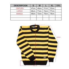 Buzo Sweater Rayado Rosa Negro Unisex en internet