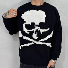 Sweater Calavera Pirata Oversize - KITCH TECH