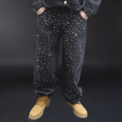 Pantalon Jean Full Black Intervenido Strass Mod 2 - tienda online