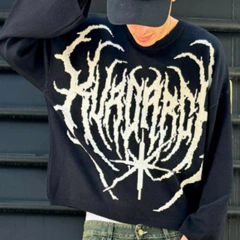 Sweater Boxy Ghost Negro en internet