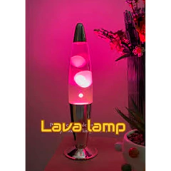 Lampara De Lava Liquido Con Movimiento Rosa Decoracion