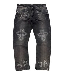 Jean Flaite Chupin Strass Cruces y Llamas - comprar online