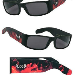 Anteojos Locs Negro Mate Con Llamas N°9006 en internet