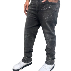 Jean Flaite Chupin Strass Cruces y Llamas - tienda online