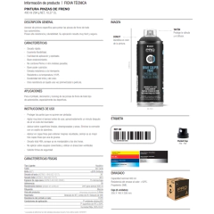 Aerosol Montana Freno Negro Brillante - tienda online