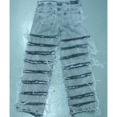 Jean Baggy Ripped Desflecado Gris Claro - comprar online