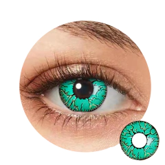 Lentes de Contacto Fantasia Cosplay Verde Rayos Negros CL216