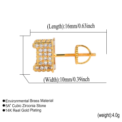 Aros Plata 925 Redondo A Rosca Símil Zircón Diamante N27 - tienda online