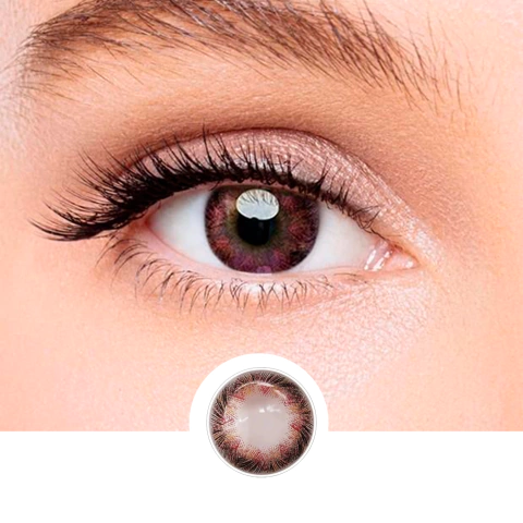 Lentes de Contacto Efecto Real Rosa Marron Lemon Glass - comprar online