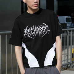 Remera Boxy Fit Urban Tribal Negro - KITCH TECH