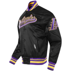 Campera Universitaria Bomber LA Lakers Negra 250 U$D - comprar online