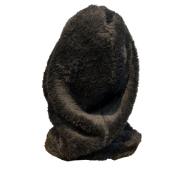 Capucha Polar Y2K Negra Shanghai