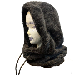 Imagen de Capucha Polar Y2K Negra Shanghai