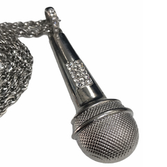 Cadena C/ Dije C/ Strass Microfono Mod 1 - comprar online