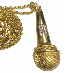 Cadena C/ Dije C/ Strass Microfono Mod 1 - KITCH TECH