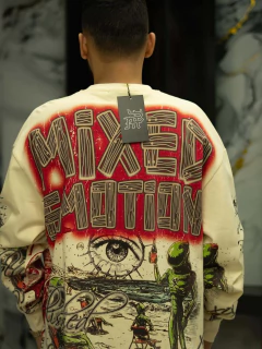 Imagen de Remera Mixed Emotion Manga Larga "Art Club" Cream Long Sleeve 160 U$D