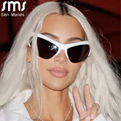 Anteojos de sol Grandes Ovalados Y2K Envolvente Antifaz Superheroe NºA004