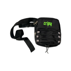Riñonera mini bag CRIPY negro y verde - comprar online