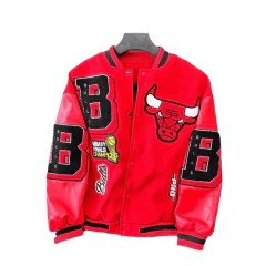 Campera Campeonato Varsity Universitaria Chicago Bulls Negra - (copia)