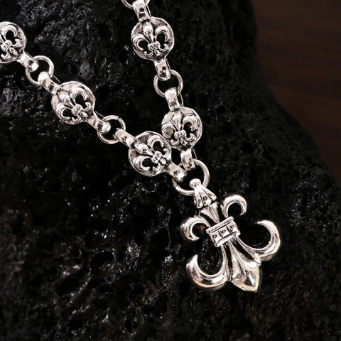 DIje Con Cadena Flor Chrome Hearts Mod 8