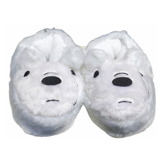 Pantuflas Oso Escandalosos Blanco Unisex Acolchonadas