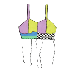 Crop Top Tejido Retazos