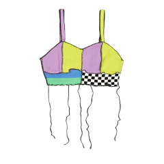 Crop Top Tejido Retazos