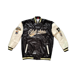 CAMPERA VARSITY JACKET UNIVERSITARIA NEGRA ZILA