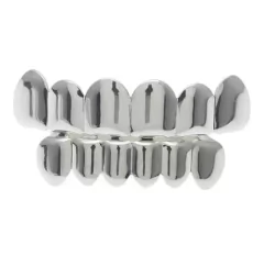 Grillz Parrilla de Dientes Negro 6x6 Dientes Superior/Inferior