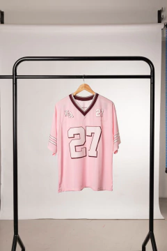 Casaca NFL Rosa Beige 27 Boxy Fit - comprar online