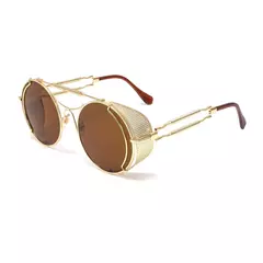 Anteojos Steampunk Redondo Lente Colores Grande 5126