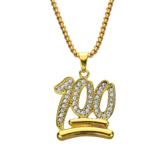 Cadena C/ Dije Emoji 100 Strass Hype