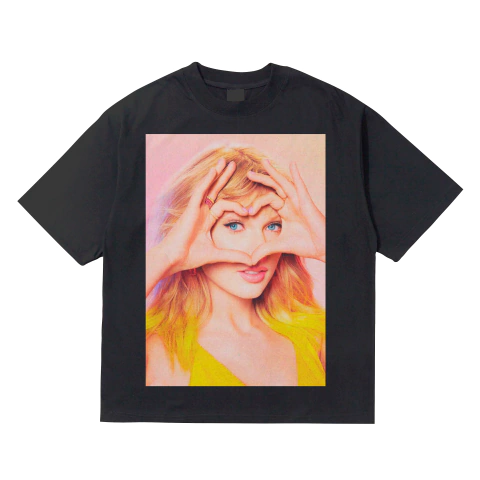 Remera Oversize Taylor Swift Negra - Talle Unico