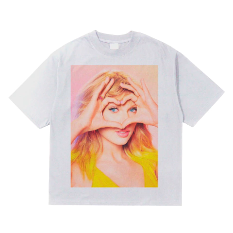 Remera Oversize Taylor Swift Blanco - Talle Unico