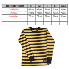 Remera Manga Larga Rayas Trash Blanco on internet