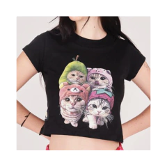 Remera Baby Tee naranjosos