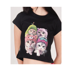 Remera Baby Tee naranjosos - comprar online