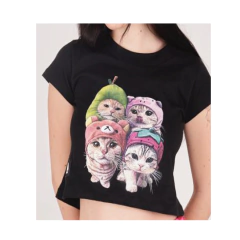 Remera Baby Tee naranjosos - comprar online