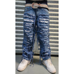 Pantalon Jean Ripped Skinny Chupin Chieno Azul/blanco - comprar online